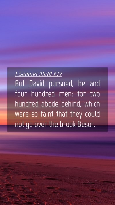 Picture 04 - 1 Samuel 30:10 KJV Mobile Phone Wallpaper - But David pursued, he and four hundred men: for - Mobile Bible Verse Wallpaper
