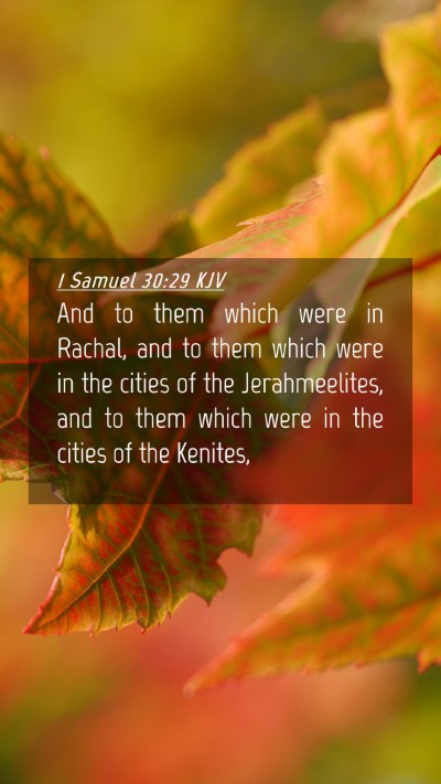 Picture 04 - 1 Samuel 30:29 KJV Mobile Phone Wallpaper - And to them which were in Rachal, and to them - Mobile Bible Verse Wallpaper