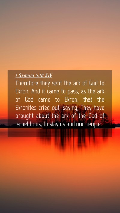Picture 04 - 1 Samuel 5:10 KJV Mobile Phone Wallpaper - Therefore they sent the ark of God to Ekron. And - Mobile Bible Verse Wallpaper