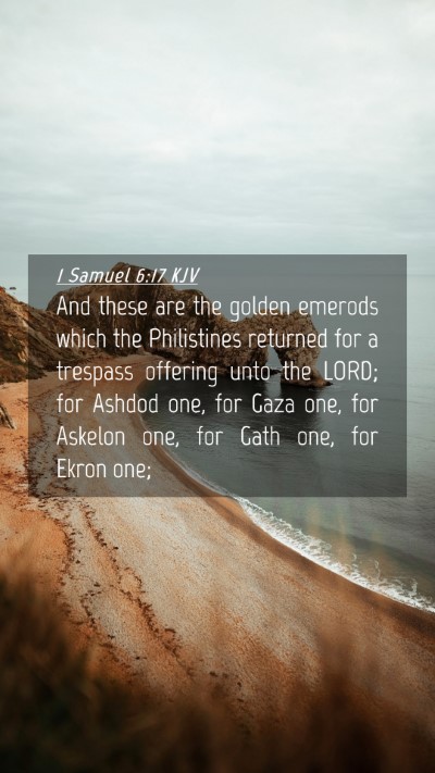 Picture 04 - 1 Samuel 6:17 KJV Mobile Phone Wallpaper - And these are the golden emerods which the - Mobile Bible Verse Wallpaper