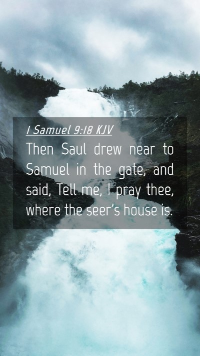 Picture 04 - 1 Samuel 9:18 KJV Mobile Phone Wallpaper - Then Saul drew near to Samuel in the gate, and - Mobile Bible Verse Wallpaper