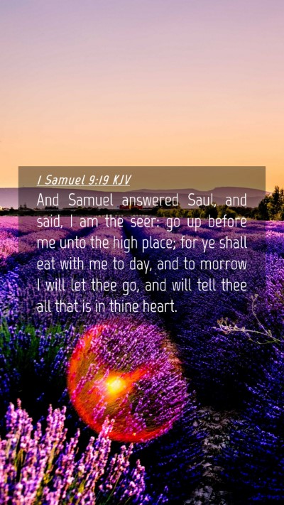 Picture 04 - 1 Samuel 9:19 KJV Mobile Phone Wallpaper - And Samuel answered Saul, and said, I am the - Mobile Bible Verse Wallpaper