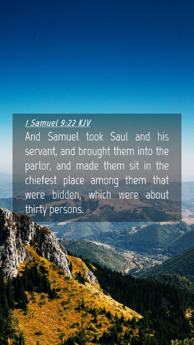 Picture 04 - 1 Samuel 9:22 KJV Mobile Phone Wallpaper - And Samuel took Saul and his servant, and brought - Mobile Bible Verse Wallpaper
