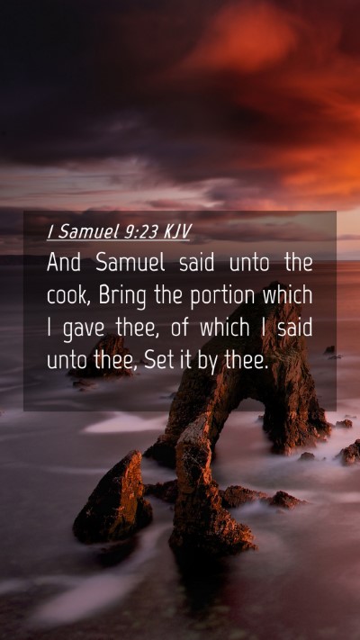 Picture 04 - 1 Samuel 9:23 KJV Mobile Phone Wallpaper - And Samuel said unto the cook, Bring the portion - Mobile Bible Verse Wallpaper