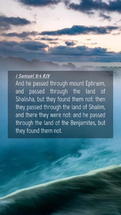 Picture 04 - 1 Samuel 9:4 KJV Mobile Phone Wallpaper - And he passed through mount Ephraim, and passed - Mobile Bible Verse Wallpaper