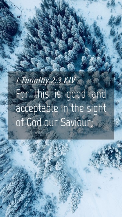 Picture 04 - 1 Timothy 2:3 KJV Mobile Phone Wallpaper - For this is good and acceptable in the sight of - Mobile Bible Verse Wallpaper