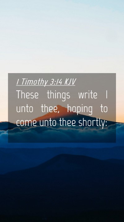 Picture 04 - 1 Timothy 3:14 KJV Mobile Phone Wallpaper - These things write I unto thee, hoping to come - Mobile Bible Verse Wallpaper