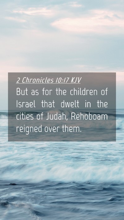 Picture 04 - 2 Chronicles 10:17 KJV Mobile Phone Wallpaper - But as for the children of Israel that dwelt in - Mobile Bible Verse Wallpaper
