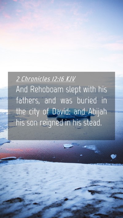 Picture 04 - 2 Chronicles 12:16 KJV Mobile Phone Wallpaper - And Rehoboam slept with his fathers, and was - Mobile Bible Verse Wallpaper