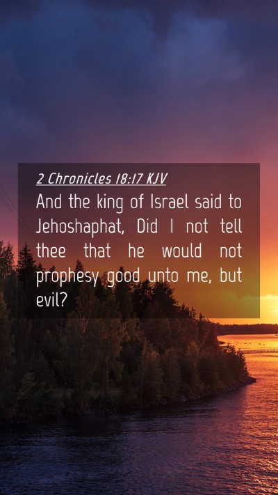 Picture 04 - 2 Chronicles 18:17 KJV Mobile Phone Wallpaper - And the king of Israel said to Jehoshaphat, Did I - Mobile Bible Verse Wallpaper