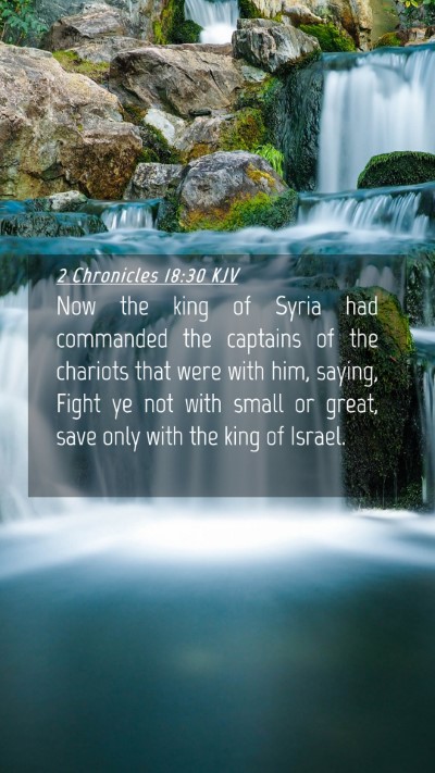 Picture 04 - 2 Chronicles 18:30 KJV Mobile Phone Wallpaper - Now the king of Syria had commanded the captains - Mobile Bible Verse Wallpaper