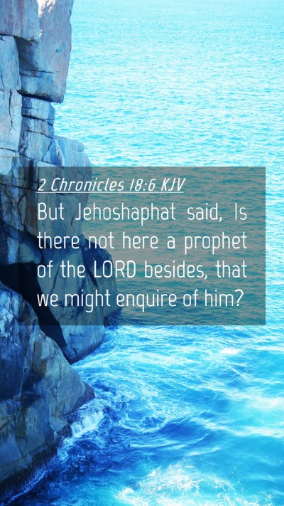 Picture 04 - 2 Chronicles 18:6 KJV Mobile Phone Wallpaper - But Jehoshaphat said, Is there not here a prophet - Mobile Bible Verse Wallpaper