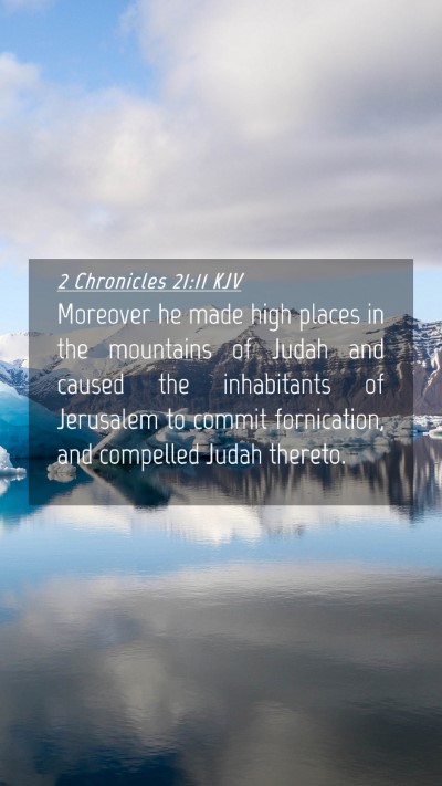 Picture 04 - 2 Chronicles 21:11 KJV Mobile Phone Wallpaper - Moreover he made high places in the mountains of - Mobile Bible Verse Wallpaper