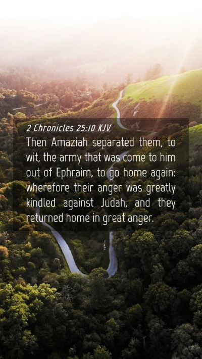 Picture 04 - 2 Chronicles 25:10 KJV Mobile Phone Wallpaper - Then Amaziah separated them, to wit, the army - Mobile Bible Verse Wallpaper