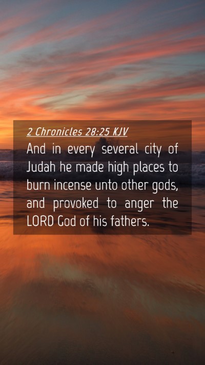 Picture 04 - 2 Chronicles 28:25 KJV Mobile Phone Wallpaper - And in every several city of Judah he made high - Mobile Bible Verse Wallpaper