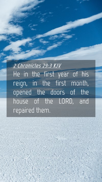 Picture 04 - 2 Chronicles 29:3 KJV Mobile Phone Wallpaper - He in the first year of his reign, in the first - Mobile Bible Verse Wallpaper
