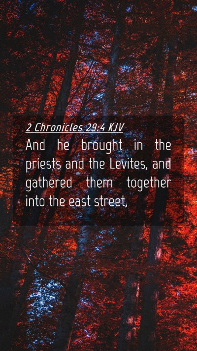 Picture 04 - 2 Chronicles 29:4 KJV Mobile Phone Wallpaper - And he brought in the priests and the Levites, - Mobile Bible Verse Wallpaper
