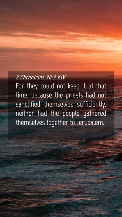 Picture 04 - 2 Chronicles 30:3 KJV Mobile Phone Wallpaper - For they could not keep it at that time, because - Mobile Bible Verse Wallpaper