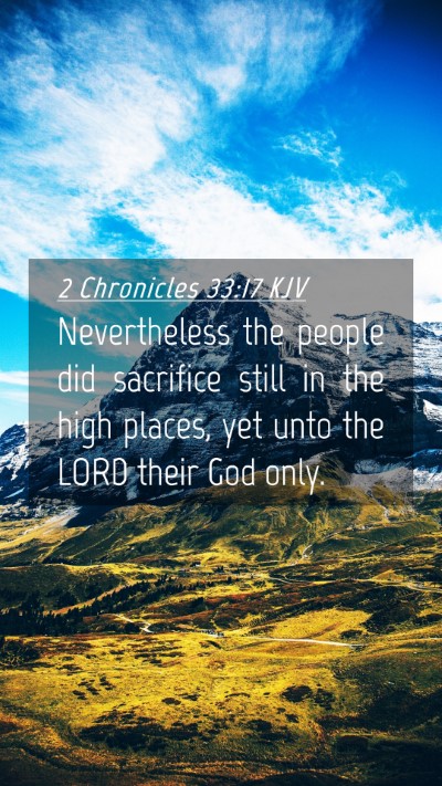 Picture 04 - 2 Chronicles 33:17 KJV Mobile Phone Wallpaper - Nevertheless the people did sacrifice still in - Mobile Bible Verse Wallpaper