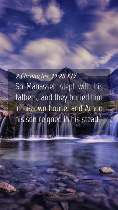 Picture 04 - 2 Chronicles 33:20 KJV Mobile Phone Wallpaper - So Manasseh slept with his fathers, and they - Mobile Bible Verse Wallpaper