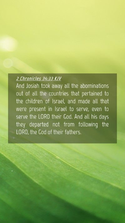 Picture 04 - 2 Chronicles 34:33 KJV Mobile Phone Wallpaper - And Josiah took away all the abominations out of - Mobile Bible Verse Wallpaper