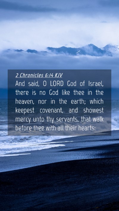 Picture 04 - 2 Chronicles 6:14 KJV Mobile Phone Wallpaper - And said, O LORD God of Israel, there is no God - Mobile Bible Verse Wallpaper