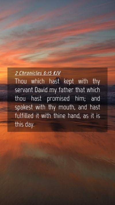 Picture 04 - 2 Chronicles 6:15 KJV Mobile Phone Wallpaper - Thou which hast kept with thy servant David my - Mobile Bible Verse Wallpaper