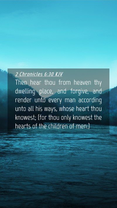 Picture 04 - 2 Chronicles 6:30 KJV Mobile Phone Wallpaper - Then hear thou from heaven thy dwelling place, - Mobile Bible Verse Wallpaper