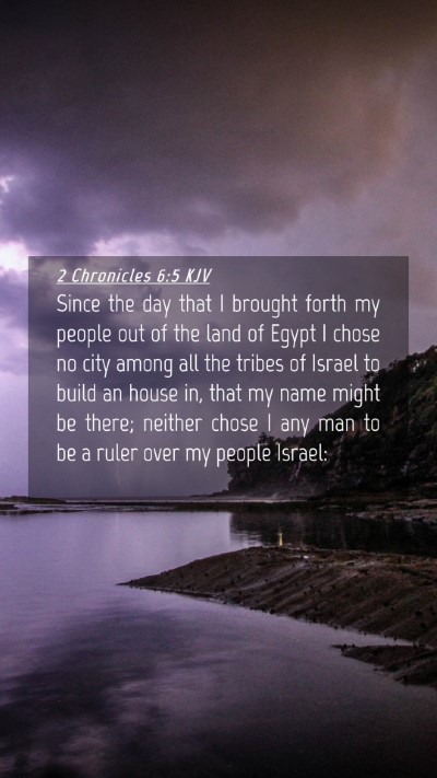 Picture 04 - 2 Chronicles 6:5 KJV Mobile Phone Wallpaper - Since the day that I brought forth my people out - Mobile Bible Verse Wallpaper