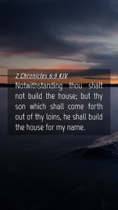 Picture 04 - 2 Chronicles 6:9 KJV Mobile Phone Wallpaper - Notwithstanding thou shalt not build the house; - Mobile Bible Verse Wallpaper