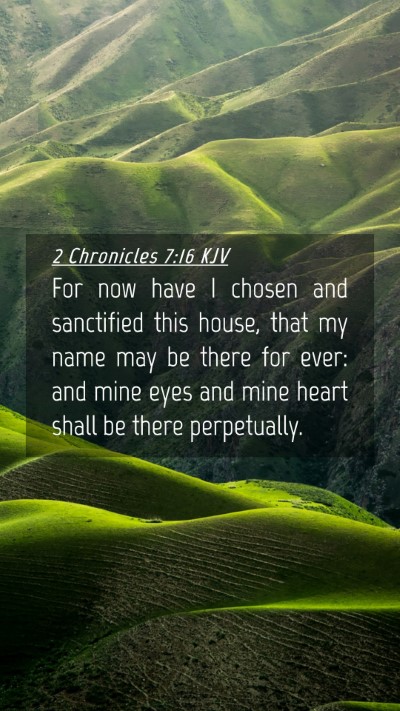 Picture 04 - 2 Chronicles 7:16 KJV Mobile Phone Wallpaper - For now have I chosen and sanctified this house, - Mobile Bible Verse Wallpaper