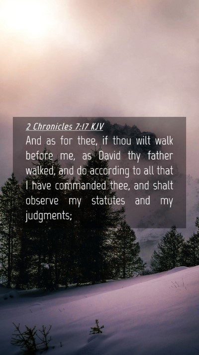 Picture 04 - 2 Chronicles 7:17 KJV Mobile Phone Wallpaper - And as for thee, if thou wilt walk before me, as - Mobile Bible Verse Wallpaper