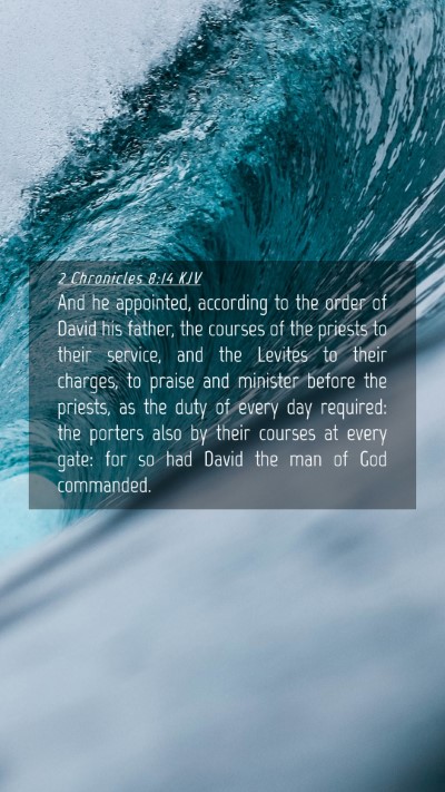 Picture 04 - 2 Chronicles 8:14 KJV Mobile Phone Wallpaper - And he appointed, according to the order of David - Mobile Bible Verse Wallpaper