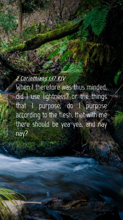 Picture 04 - 2 Corinthians 1:17 KJV Mobile Phone Wallpaper - When I therefore was thus minded, did I use - Mobile Bible Verse Wallpaper