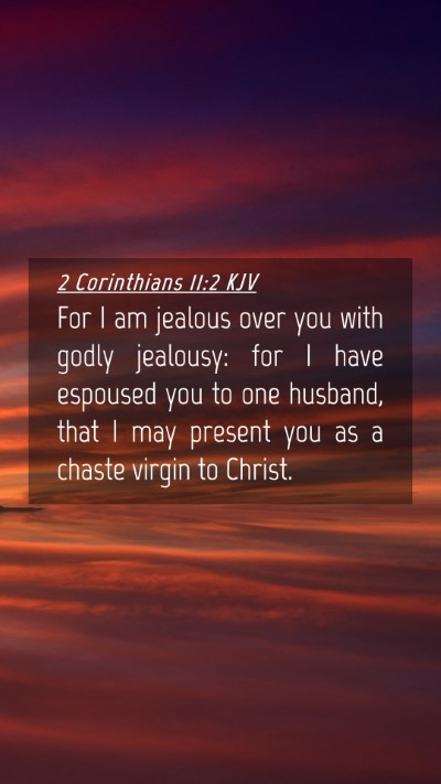Picture 04 - 2 Corinthians 11:2 KJV Mobile Phone Wallpaper - For I am jealous over you with godly jealousy: - Mobile Bible Verse Wallpaper