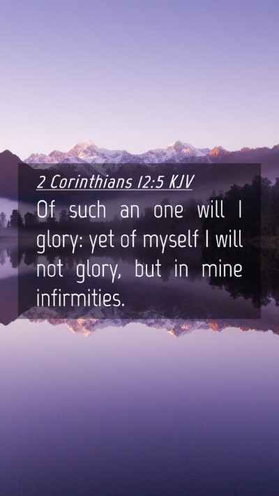Picture 04 - 2 Corinthians 12:5 KJV Mobile Phone Wallpaper - Of such an one will I glory: yet of myself I will - Mobile Bible Verse Wallpaper