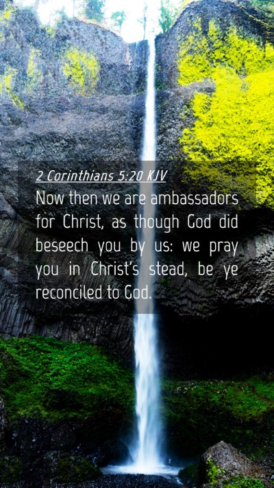 Picture 04 - 2 Corinthians 5:20 KJV Mobile Phone Wallpaper - Now then we are ambassadors for Christ, as though - Mobile Bible Verse Wallpaper