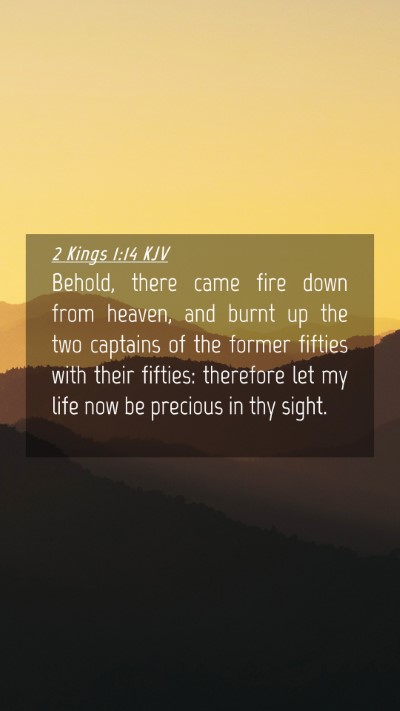 Picture 04 - 2 Kings 1:14 KJV Mobile Phone Wallpaper - Behold, there came fire down from heaven, and - Mobile Bible Verse Wallpaper