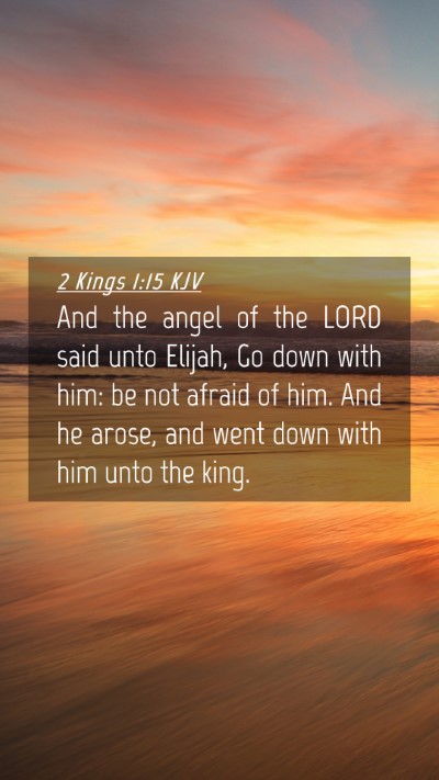 Picture 04 - 2 Kings 1:15 KJV Mobile Phone Wallpaper - And the angel of the LORD said unto Elijah, Go - Mobile Bible Verse Wallpaper