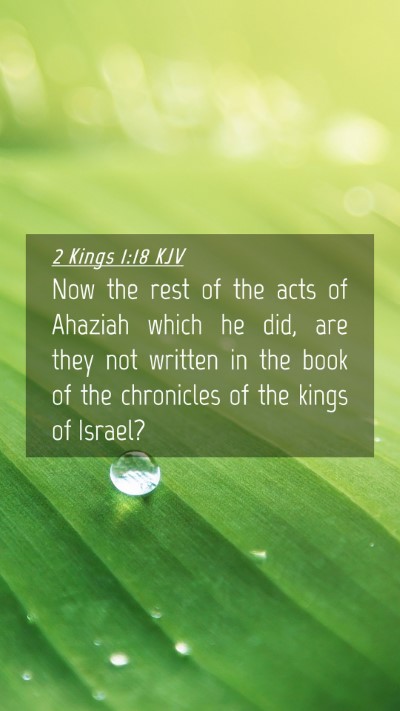 Picture 04 - 2 Kings 1:18 KJV Mobile Phone Wallpaper - Now the rest of the acts of Ahaziah which he did, - Mobile Bible Verse Wallpaper