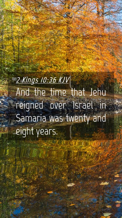 Picture 04 - 2 Kings 10:36 KJV Mobile Phone Wallpaper - And the time that Jehu reigned over Israel in - Mobile Bible Verse Wallpaper