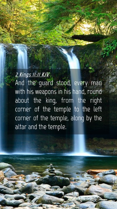 Picture 04 - 2 Kings 11:11 KJV Mobile Phone Wallpaper - And the guard stood, every man with his weapons - Mobile Bible Verse Wallpaper