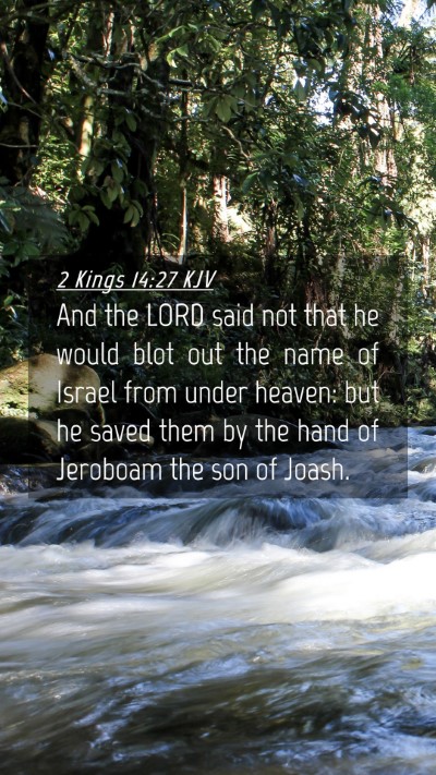 Picture 04 - 2 Kings 14:27 KJV Mobile Phone Wallpaper - And the LORD said not that he would blot out the - Mobile Bible Verse Wallpaper