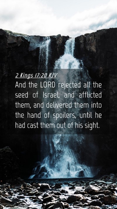 Picture 04 - 2 Kings 17:20 KJV Mobile Phone Wallpaper - And the LORD rejected all the seed of Israel, and - Mobile Bible Verse Wallpaper