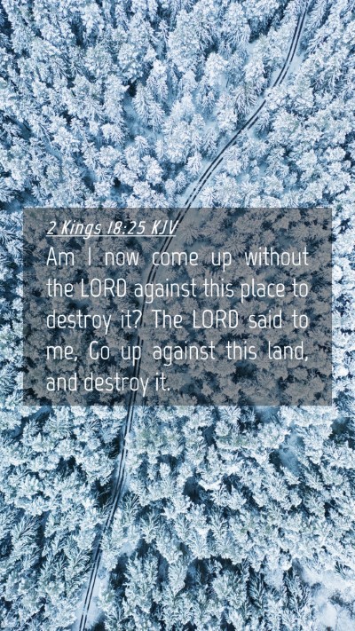 Picture 04 - 2 Kings 18:25 KJV Mobile Phone Wallpaper - Am I now come up without the LORD against this - Mobile Bible Verse Wallpaper