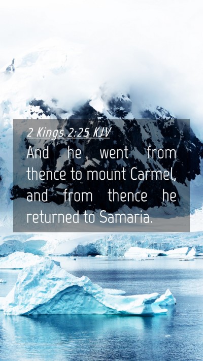 Picture 04 - 2 Kings 2:25 KJV Mobile Phone Wallpaper - And he went from thence to mount Carmel, and from - Mobile Bible Verse Wallpaper
