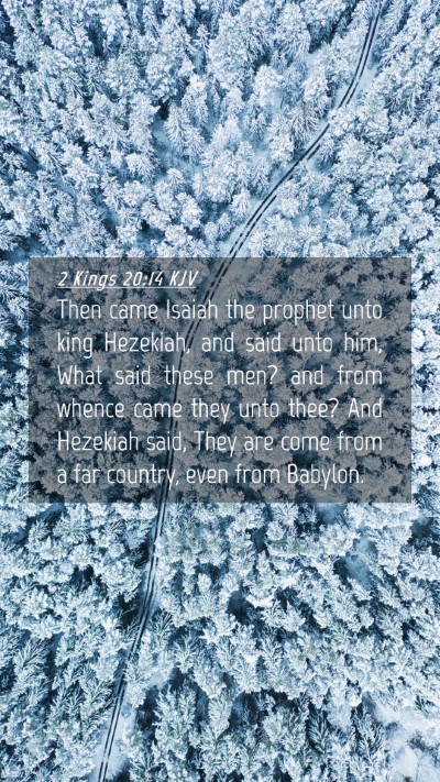 Picture 04 - 2 Kings 20:14 KJV Mobile Phone Wallpaper - Then came Isaiah the prophet unto king Hezekiah, - Mobile Bible Verse Wallpaper