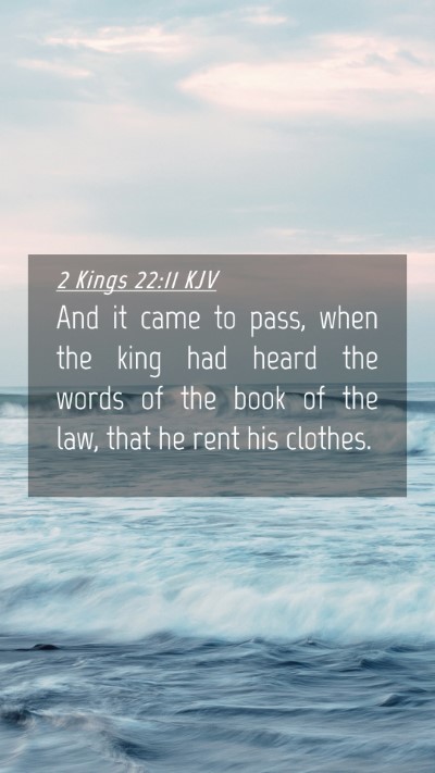 Picture 04 - 2 Kings 22:11 KJV Mobile Phone Wallpaper - And it came to pass, when the king had heard the - Mobile Bible Verse Wallpaper