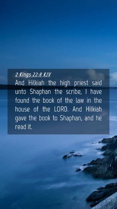 Picture 04 - 2 Kings 22:8 KJV Mobile Phone Wallpaper - And Hilkiah the high priest said unto Shaphan the - Mobile Bible Verse Wallpaper