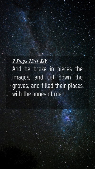 Picture 04 - 2 Kings 23:14 KJV Mobile Phone Wallpaper - And he brake in pieces the images, and cut down - Mobile Bible Verse Wallpaper